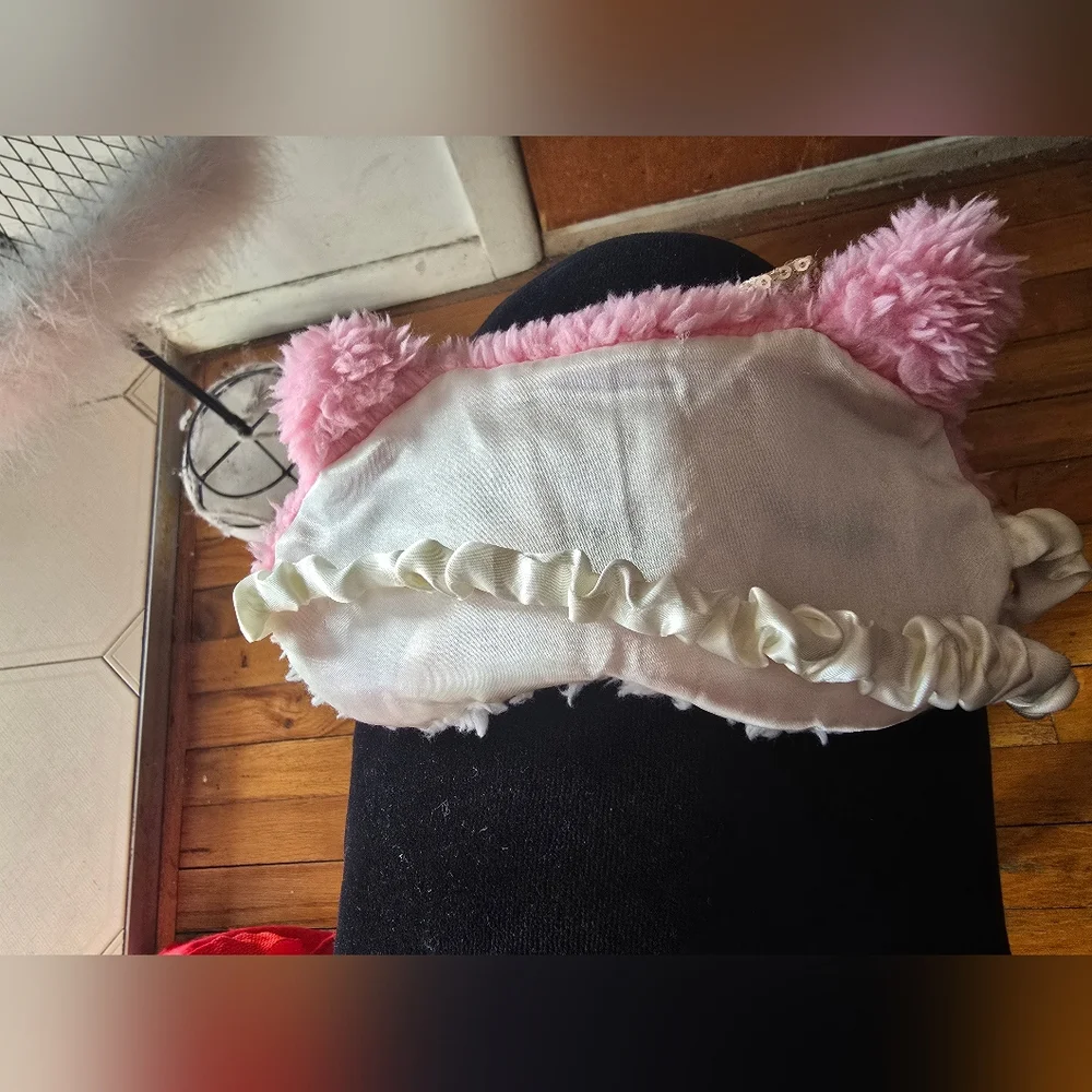 Pink and White Sleep Mask